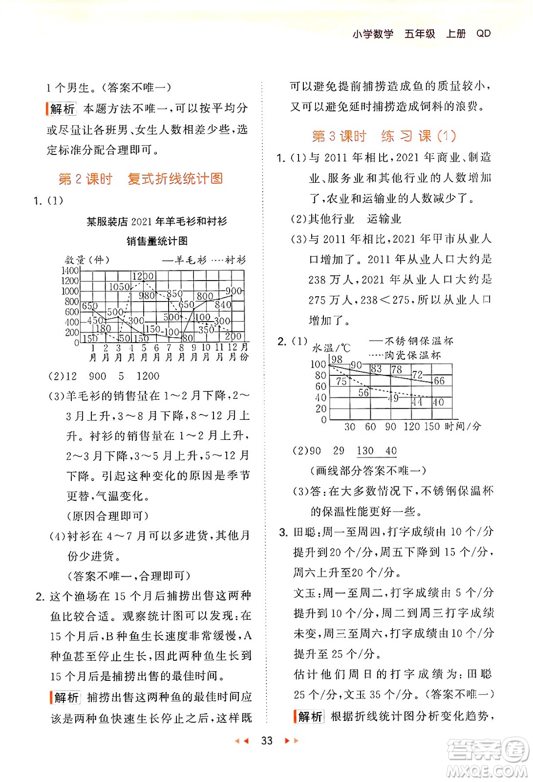 首都師范大學(xué)出版社2024年秋53天天練五年級(jí)數(shù)學(xué)上冊(cè)青島版五四制答案