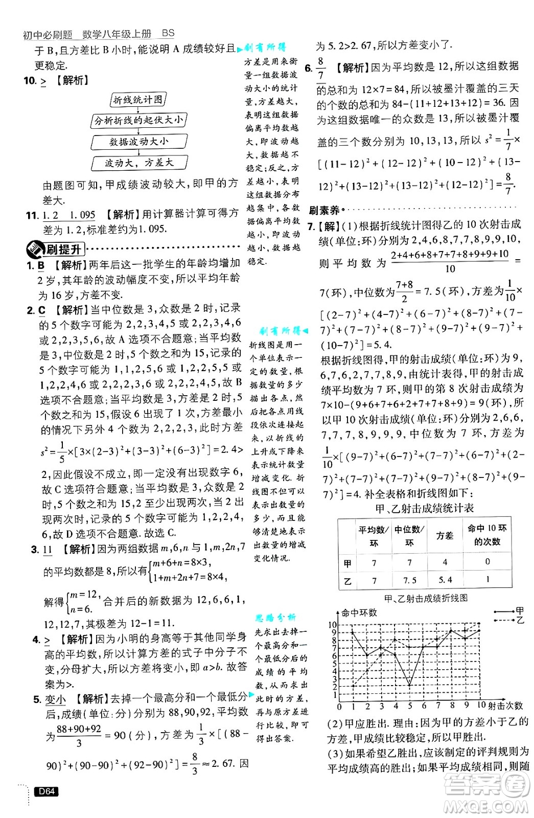 開明出版社2025屆初中必刷題拔尖提優(yōu)訓練八年級數學上冊北師大版答案