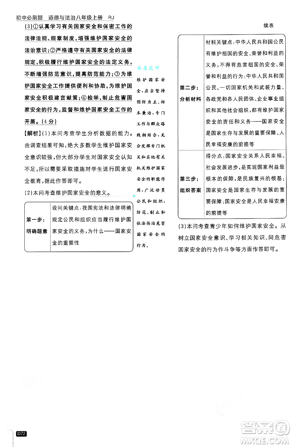 開明出版社2025屆初中必刷題拔尖提優(yōu)訓(xùn)練八年級(jí)道德與法治上冊(cè)人教版答案