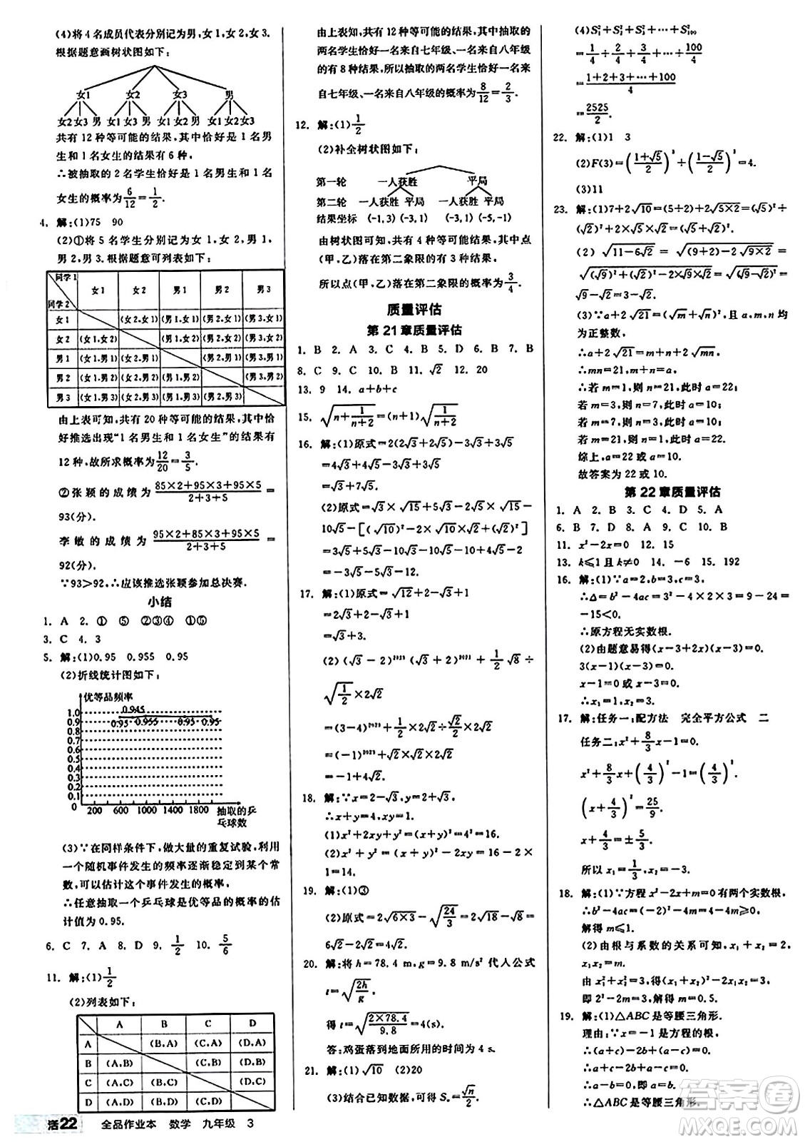 北京時(shí)代華文書局2024秋全品作業(yè)本九年級(jí)數(shù)學(xué)上冊(cè)華師版山西專版答案