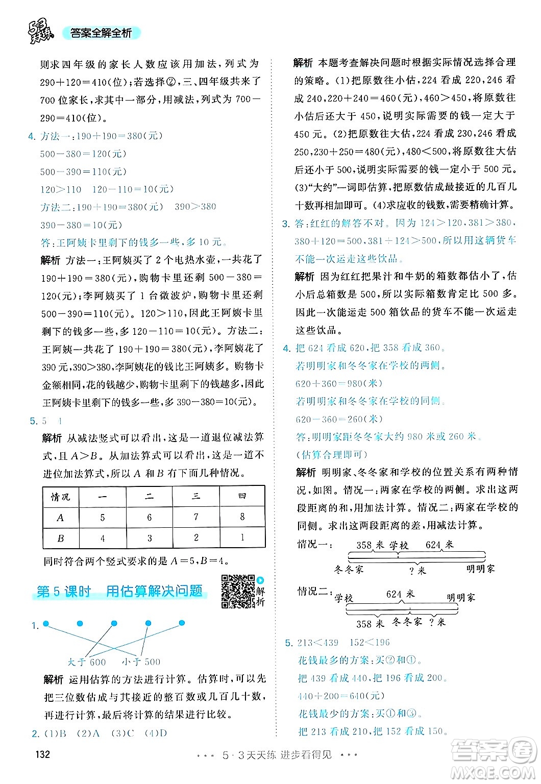 山東畫報(bào)出版社2024年秋53天天練三年級數(shù)學(xué)上冊人教版答案