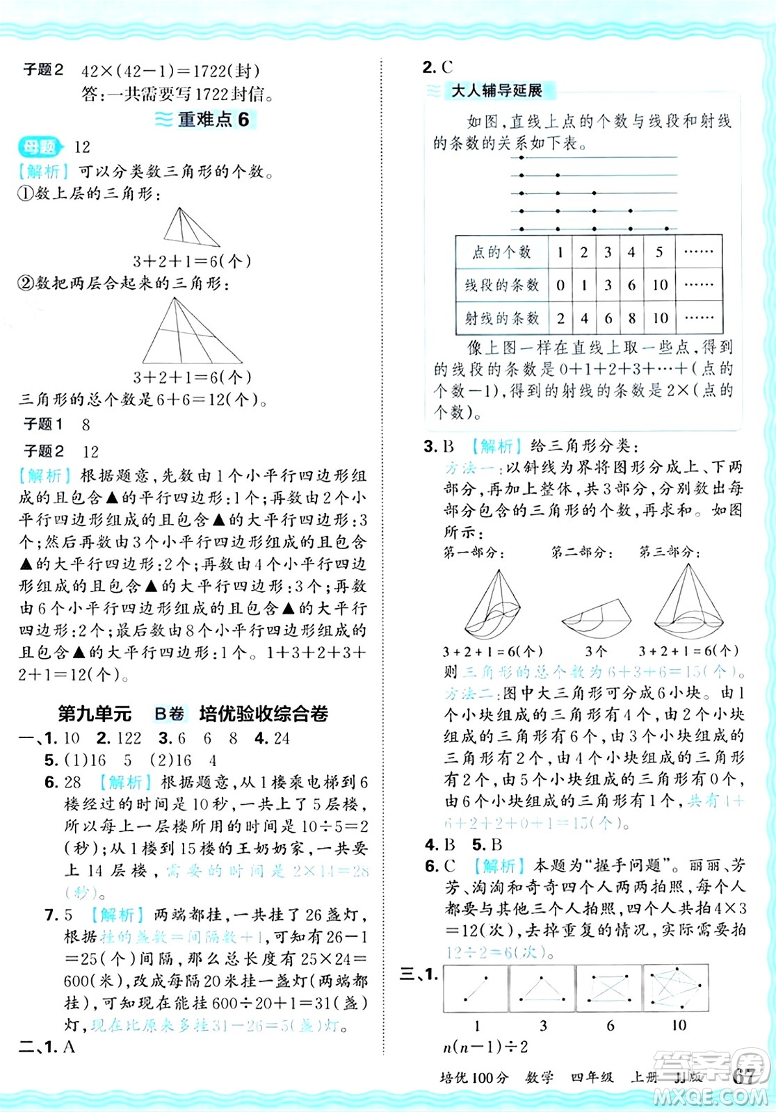 江西人民出版社2024年秋王朝霞培優(yōu)100分四年級(jí)數(shù)學(xué)上冊(cè)冀教版答案