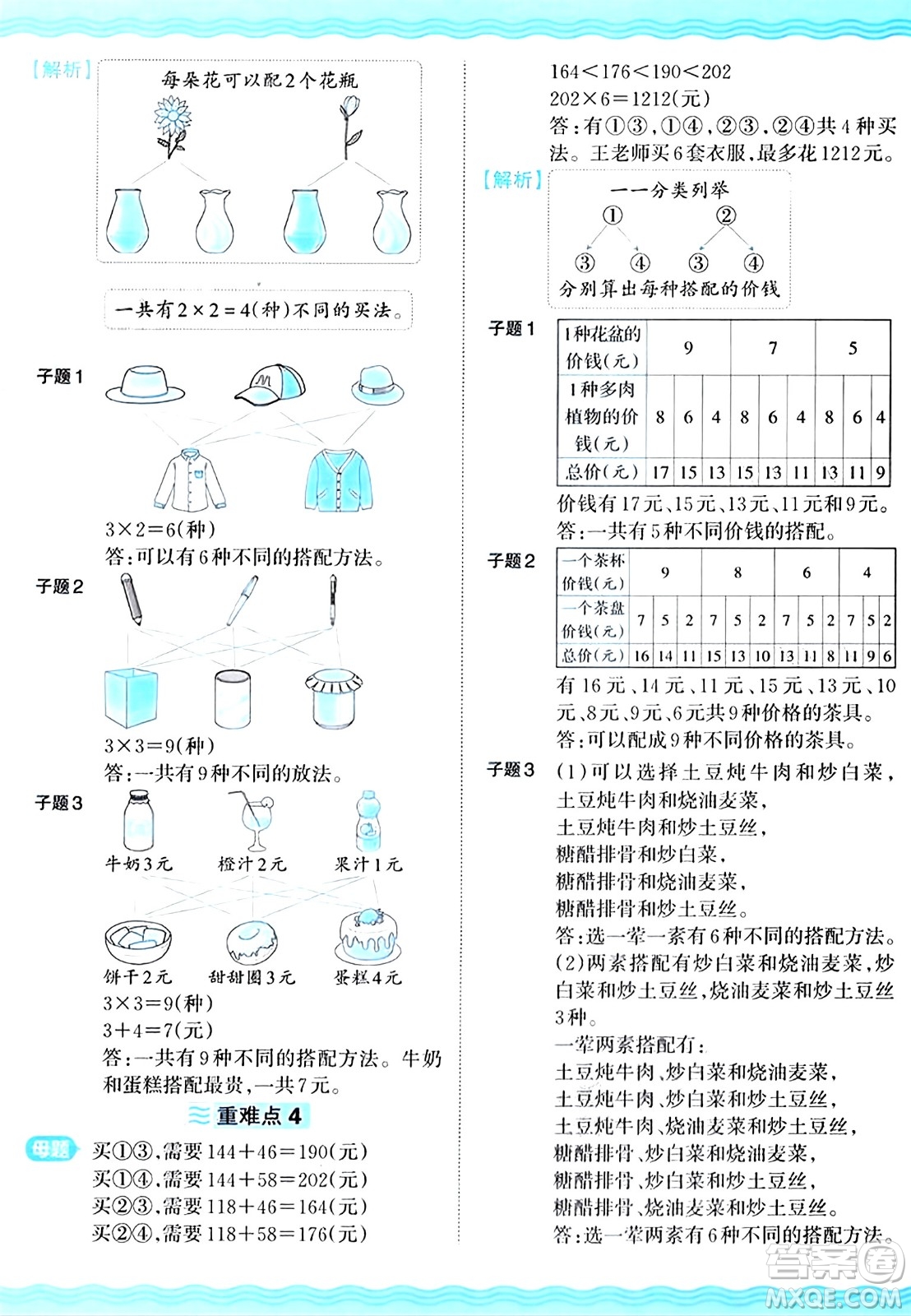 江西人民出版社2024年秋王朝霞培優(yōu)100分三年級(jí)數(shù)學(xué)上冊(cè)冀教版答案