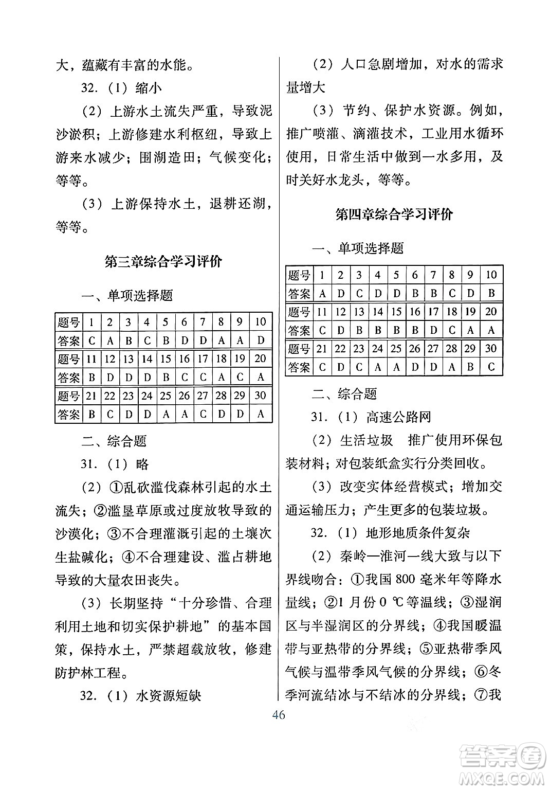 廣東教育出版社2024年秋南方新課堂金牌學(xué)案八年級地理上冊粵人版答案