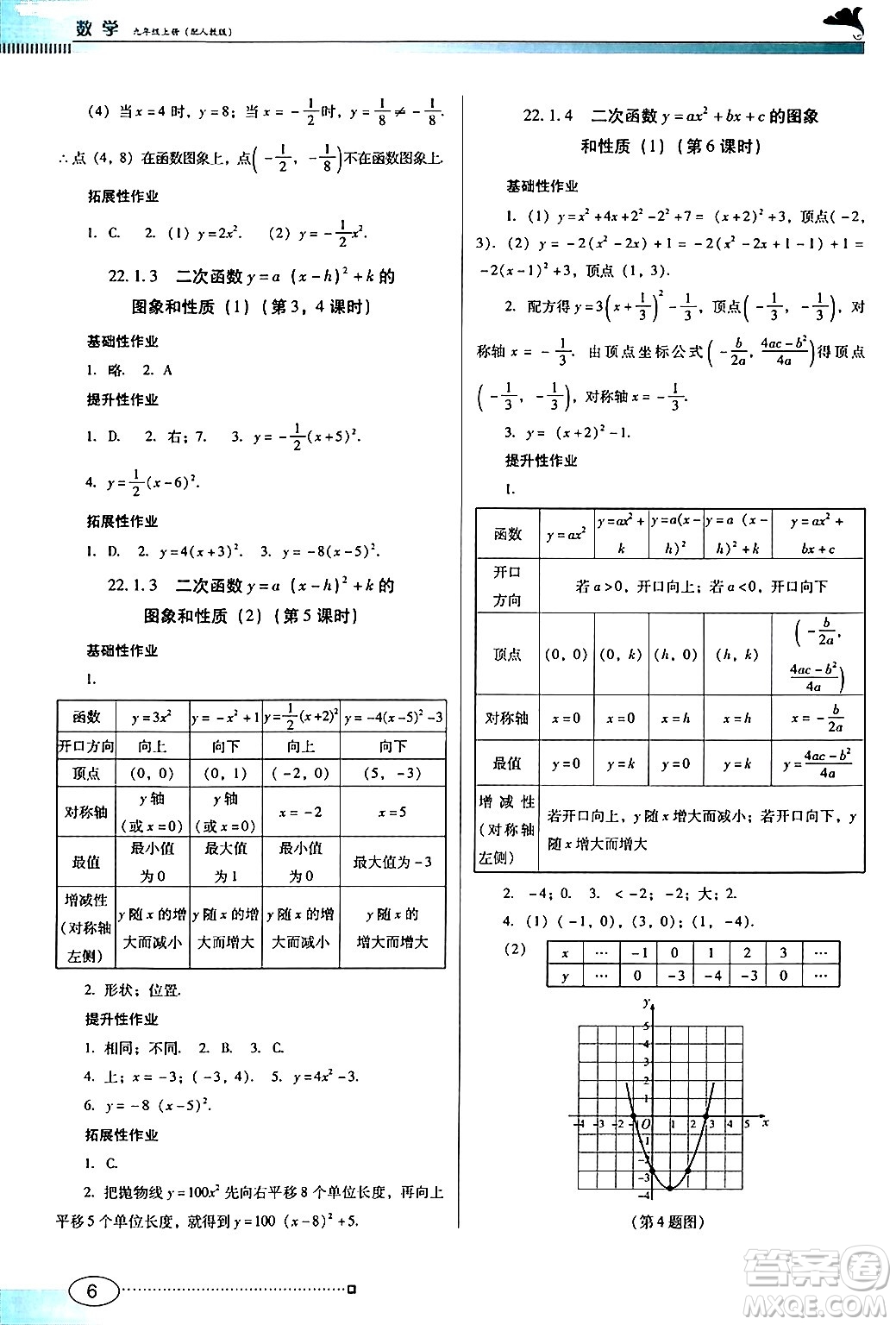 廣東教育出版社2024年秋南方新課堂金牌學(xué)案九年級(jí)數(shù)學(xué)上冊(cè)人教版答案