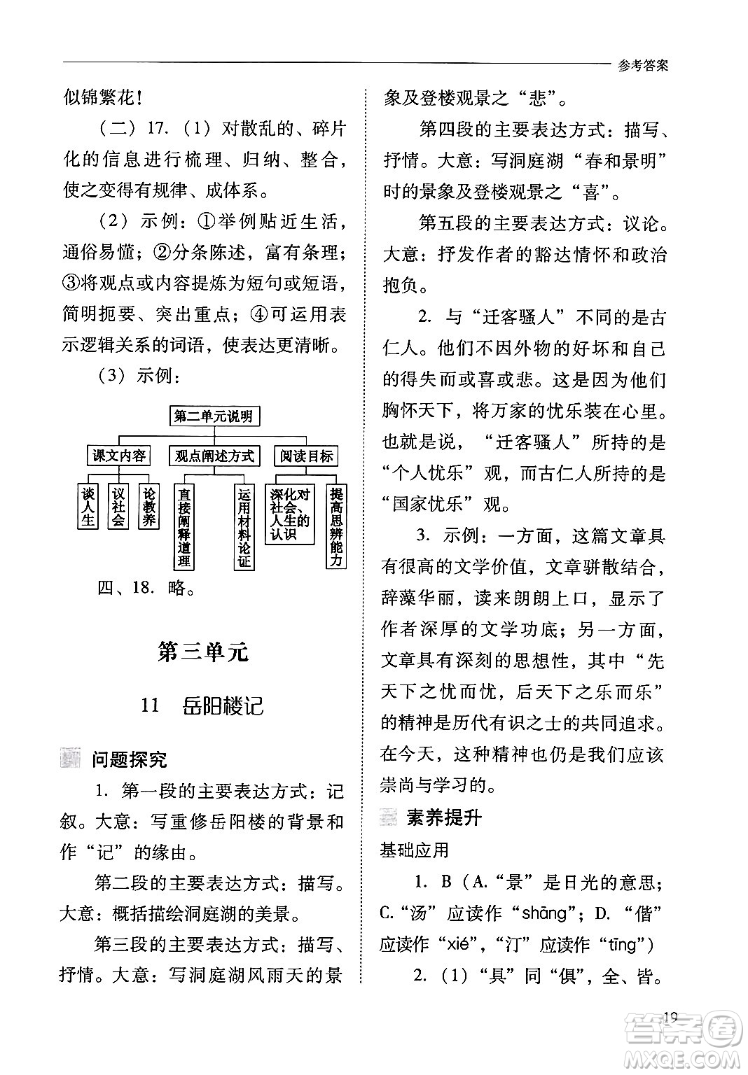 山西教育出版社2024年秋新課程問(wèn)題解決導(dǎo)學(xué)方案九年級(jí)語(yǔ)文上冊(cè)人教版答案