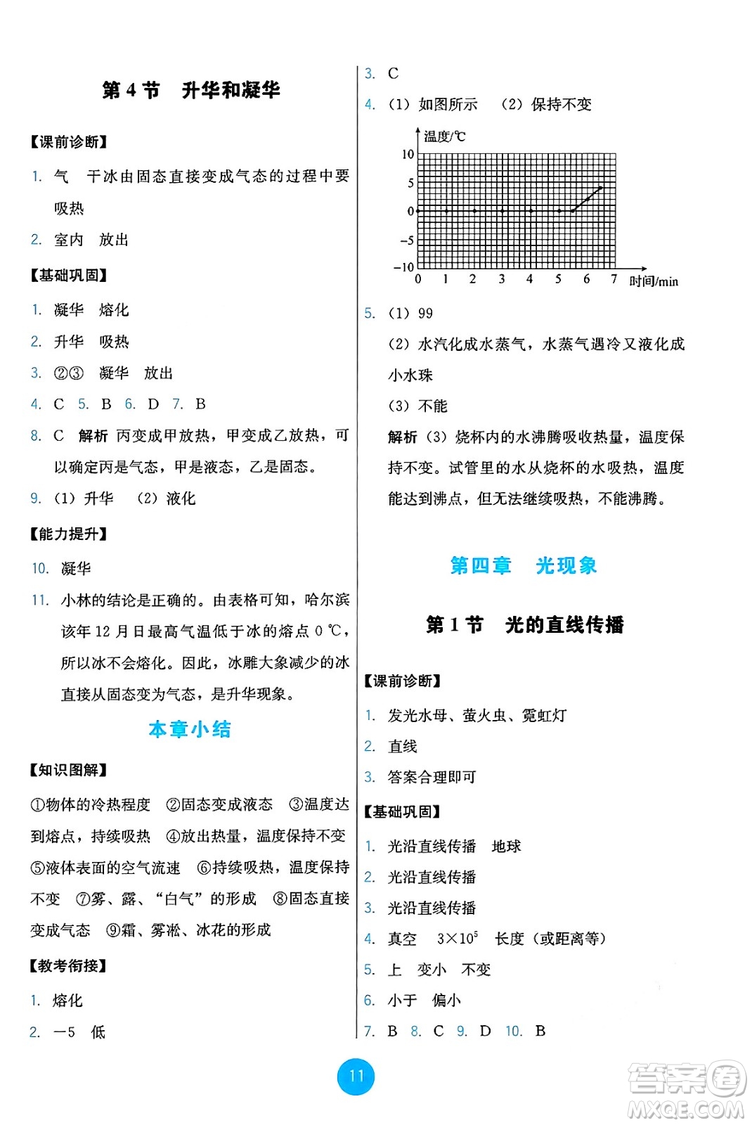 人民教育出版社2024年秋能力培養(yǎng)與測(cè)試八年級(jí)物理上冊(cè)人教版答案