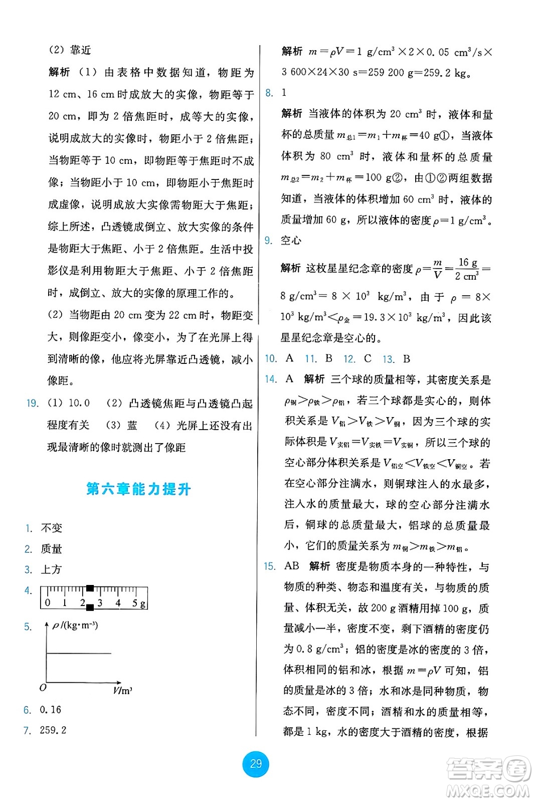 人民教育出版社2024年秋能力培養(yǎng)與測(cè)試八年級(jí)物理上冊(cè)人教版答案