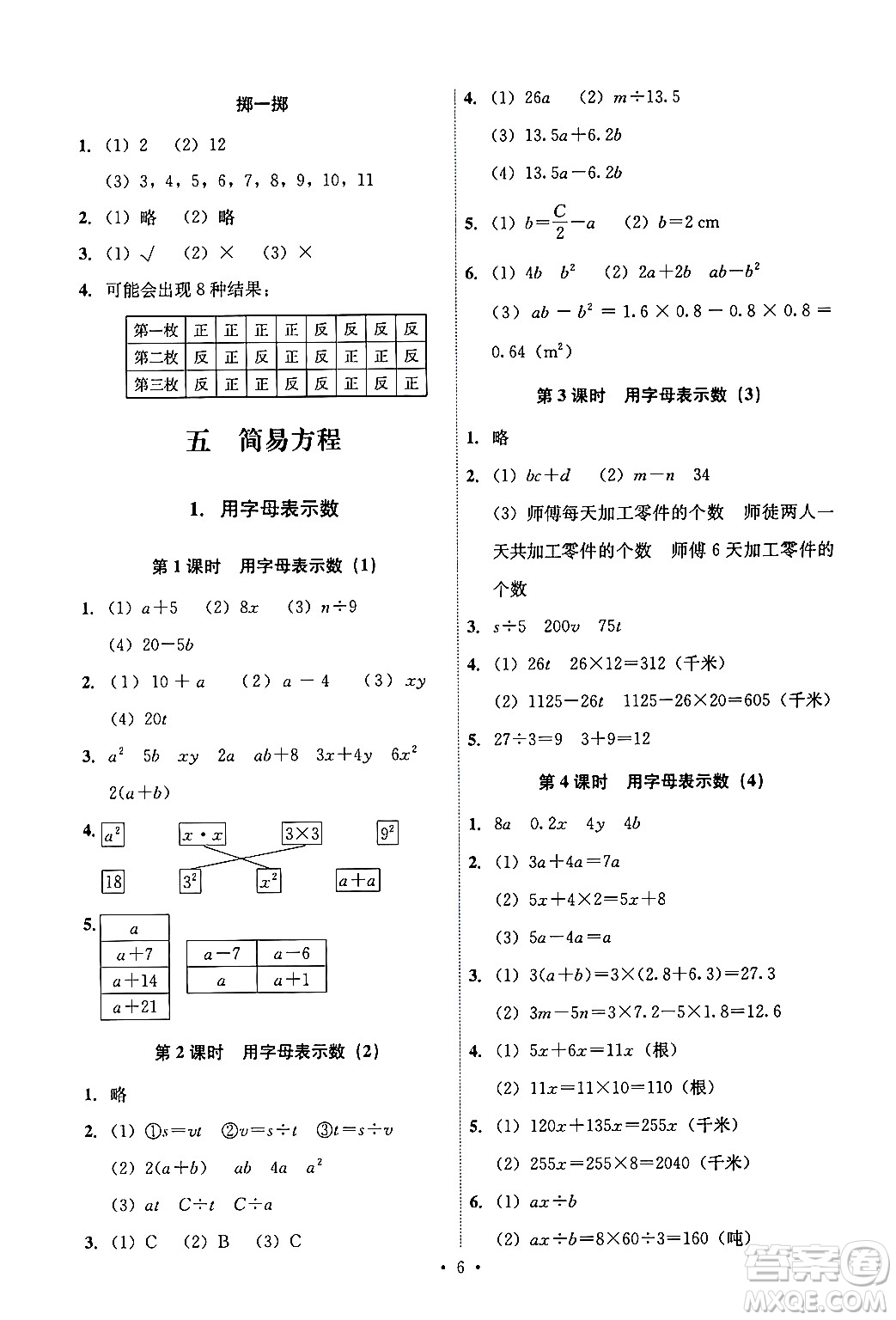 人民教育出版社2024年秋能力培養(yǎng)與測(cè)試五年級(jí)數(shù)學(xué)上冊(cè)人教版湖南專版答案