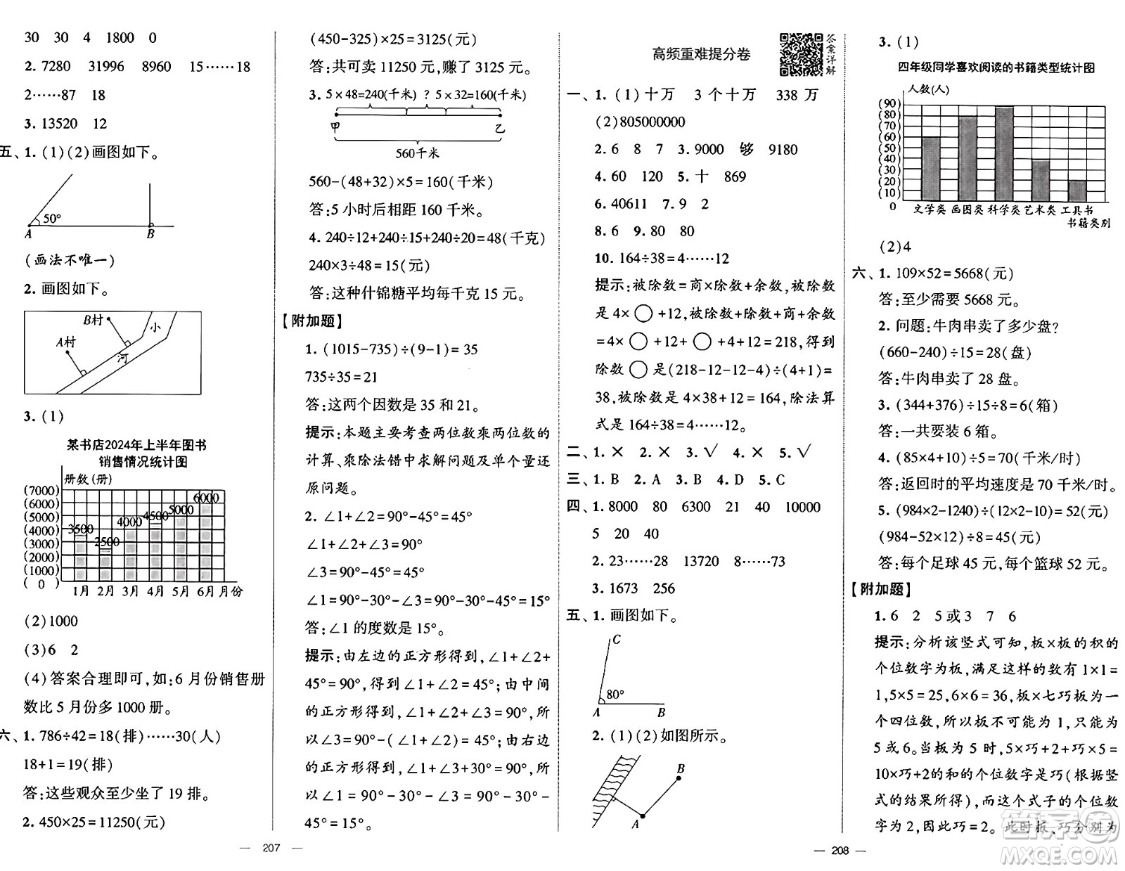 寧夏人民教育出版社2024年秋學霸提優(yōu)大試卷四年級數(shù)學上冊青島版答案