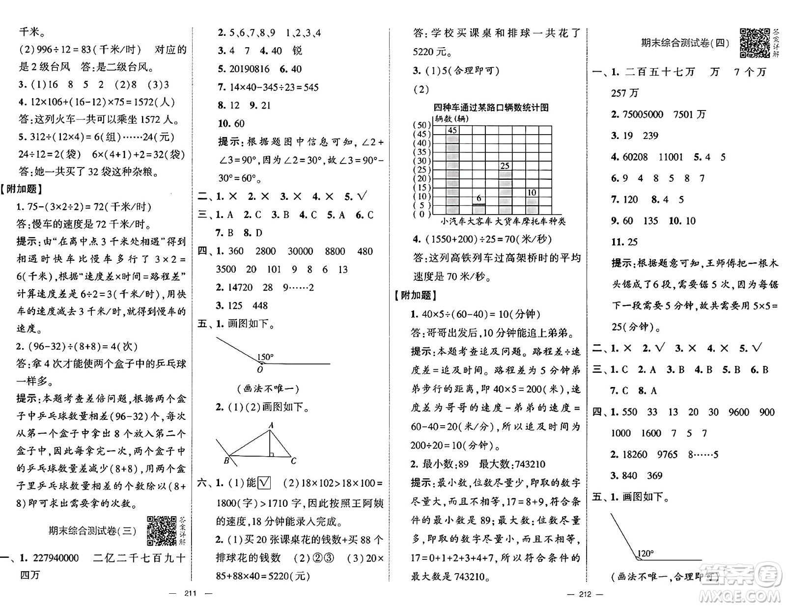 寧夏人民教育出版社2024年秋學霸提優(yōu)大試卷四年級數(shù)學上冊青島版答案