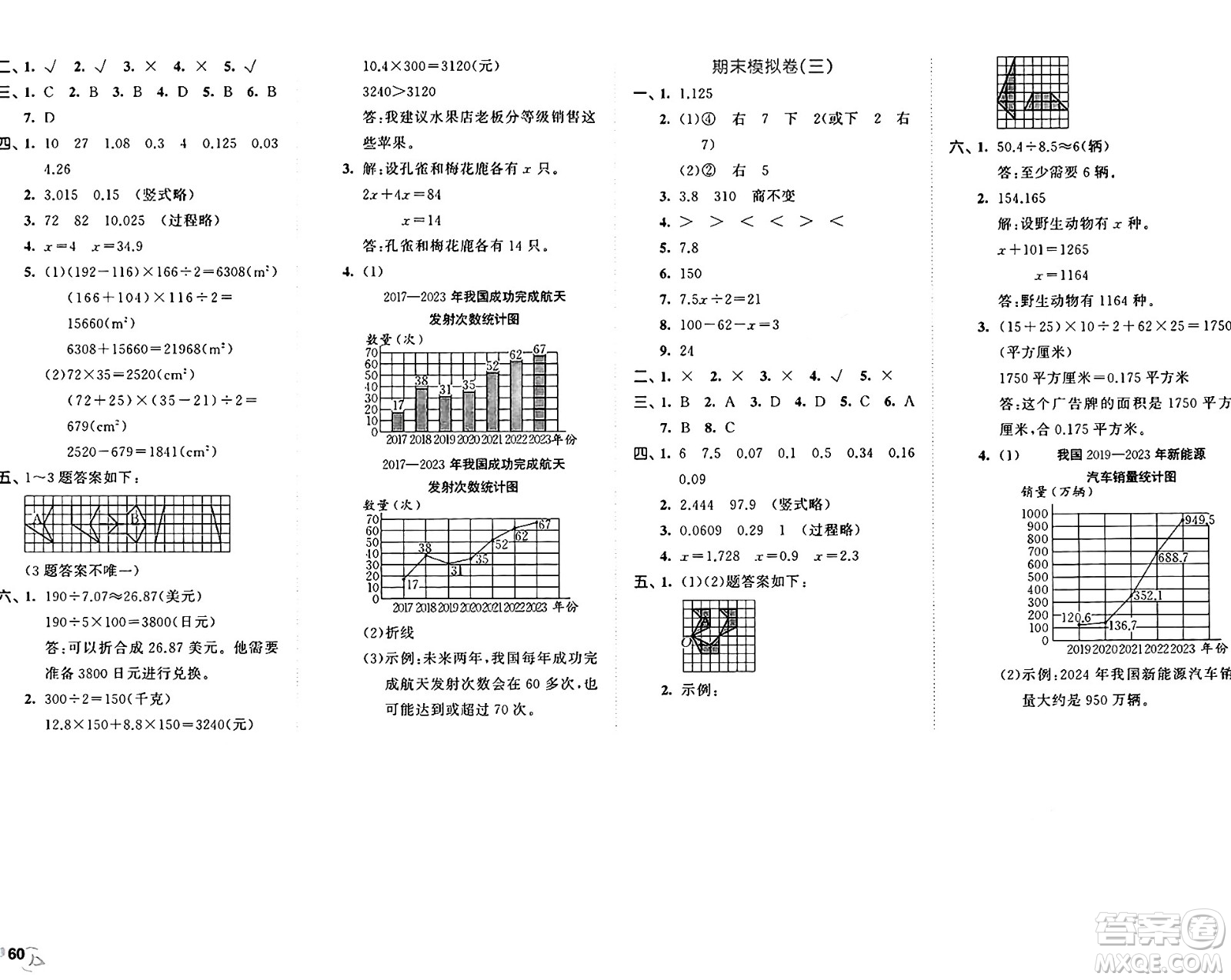 首都師范大學(xué)出版社2024年秋53全優(yōu)卷五年級(jí)數(shù)學(xué)上冊(cè)青島版答案