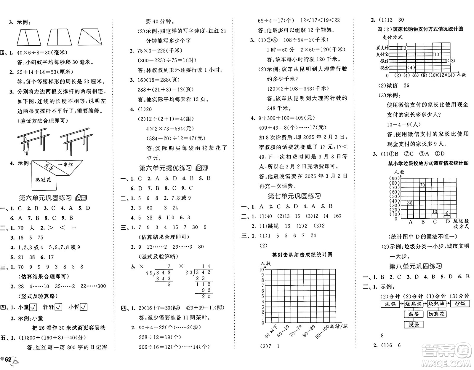 首都師范大學(xué)出版社2024年秋53全優(yōu)卷四年級數(shù)學(xué)上冊人教版答案