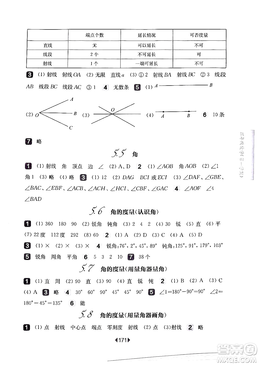 華東師范大學(xué)出版社2024年秋華東師大版一課一練四年級(jí)數(shù)學(xué)上冊(cè)華師版上海專版答案