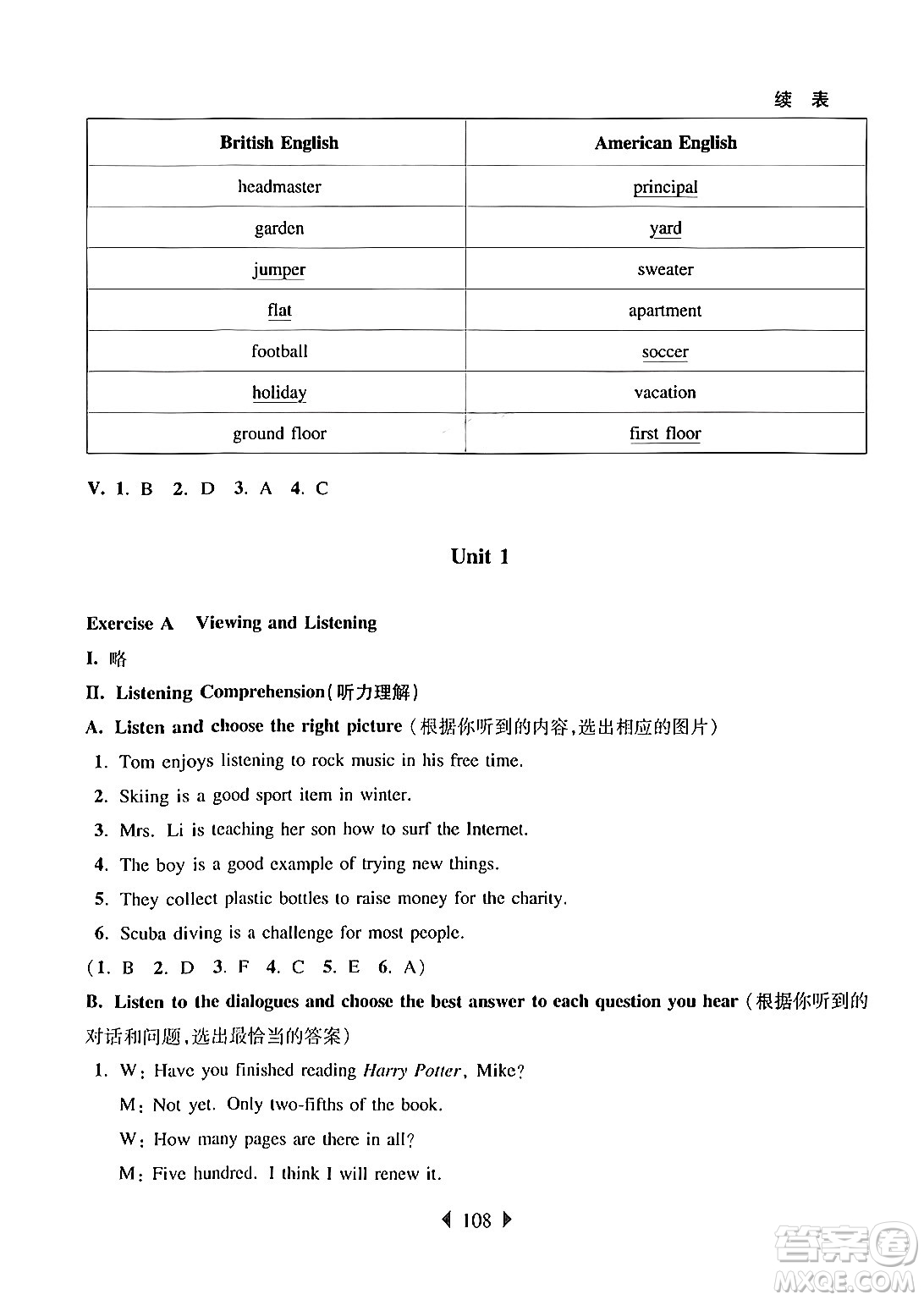 華東師范大學(xué)出版社2024年秋華東師大版一課一練七年級(jí)英語(yǔ)上冊(cè)牛津版上海專(zhuān)版答案