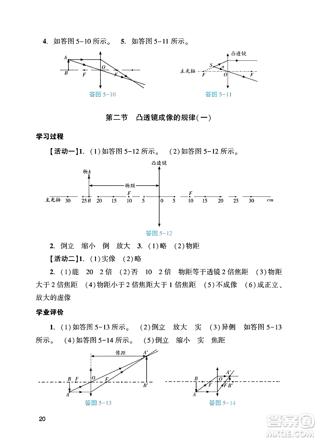 廣州出版社2024年秋陽光學業(yè)評價八年級物理上冊人教版答案