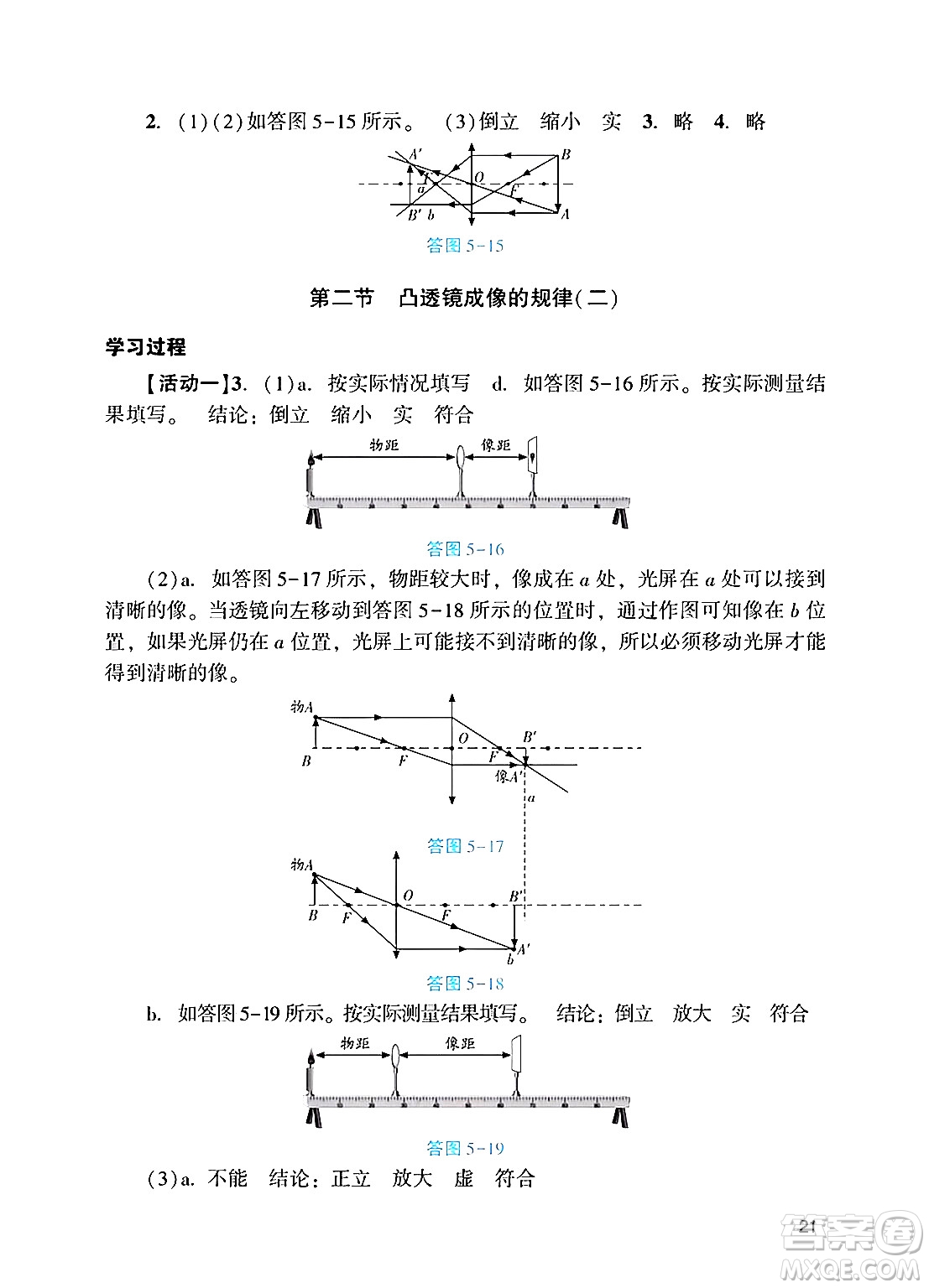 廣州出版社2024年秋陽光學業(yè)評價八年級物理上冊人教版答案