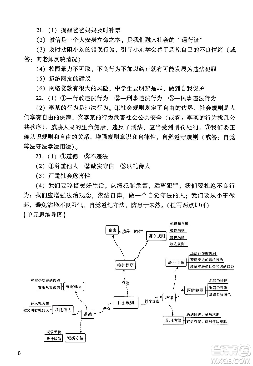 廣州出版社2024年秋陽光學(xué)業(yè)評價八年級道德與法治上冊人教版答案