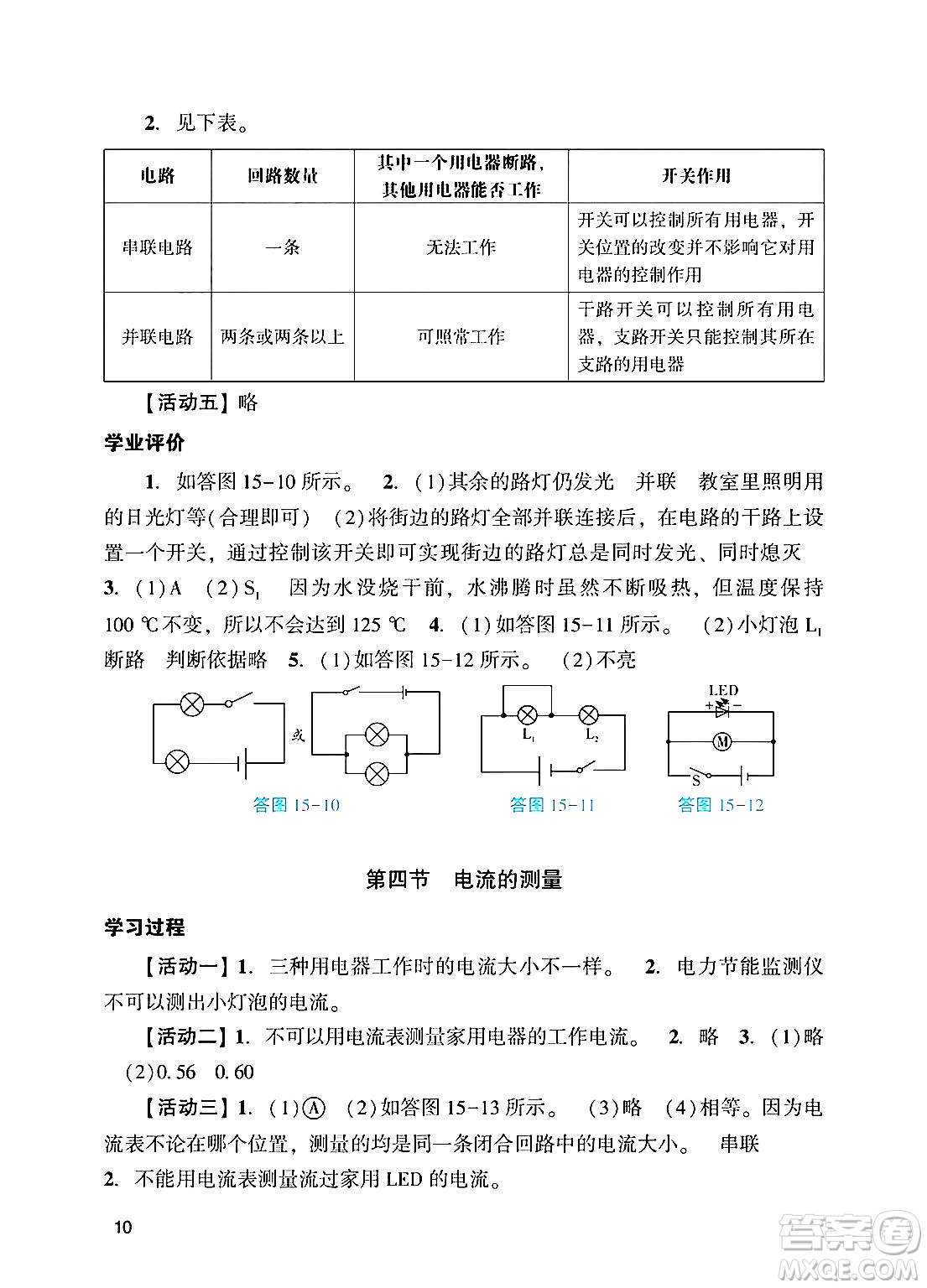 廣州出版社2024年秋陽(yáng)光學(xué)業(yè)評(píng)價(jià)九年級(jí)物理上冊(cè)人教版答案