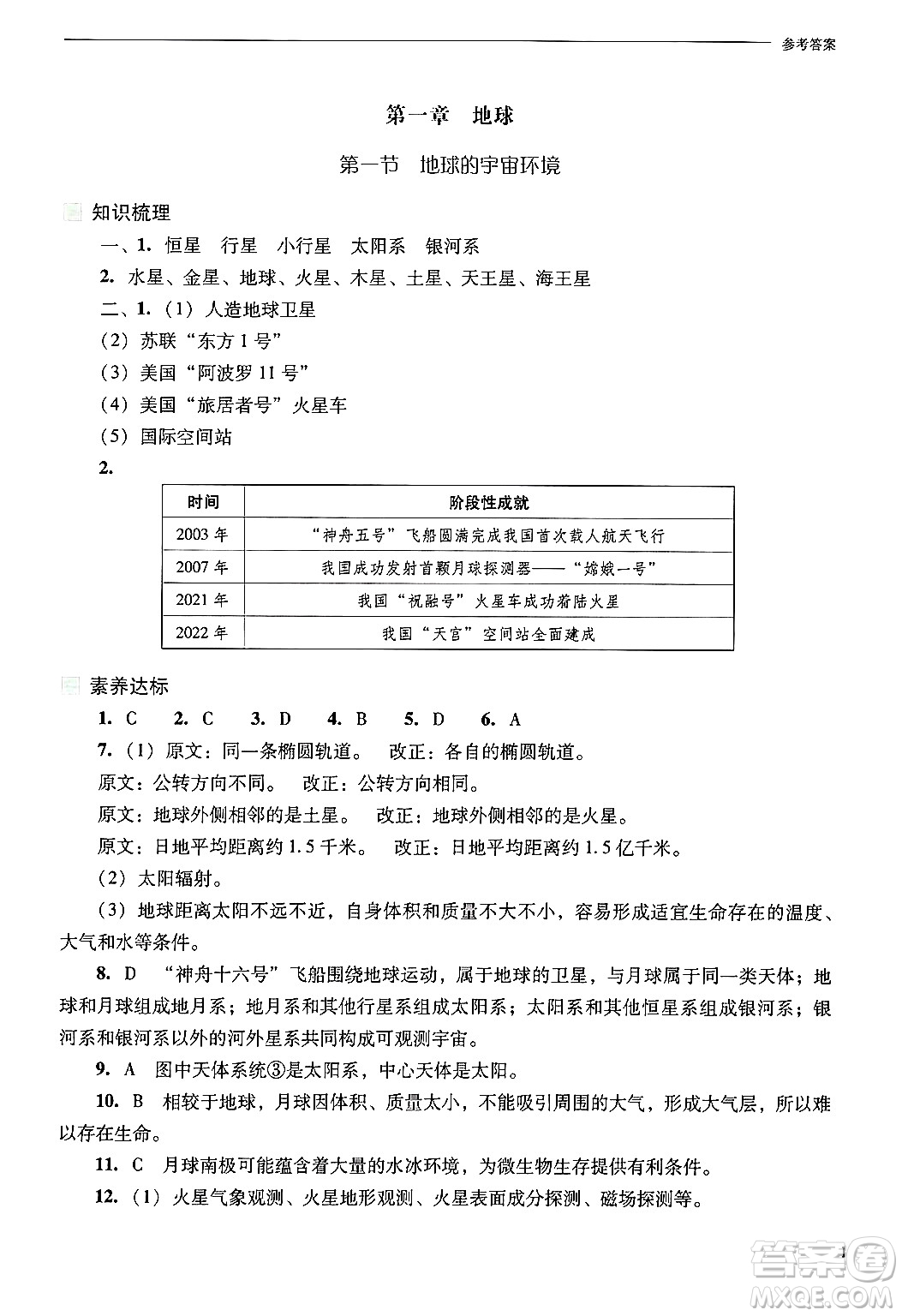 山西教育出版社2024年秋新課程問(wèn)題解決導(dǎo)學(xué)方案七年級(jí)地理上冊(cè)人教版答案