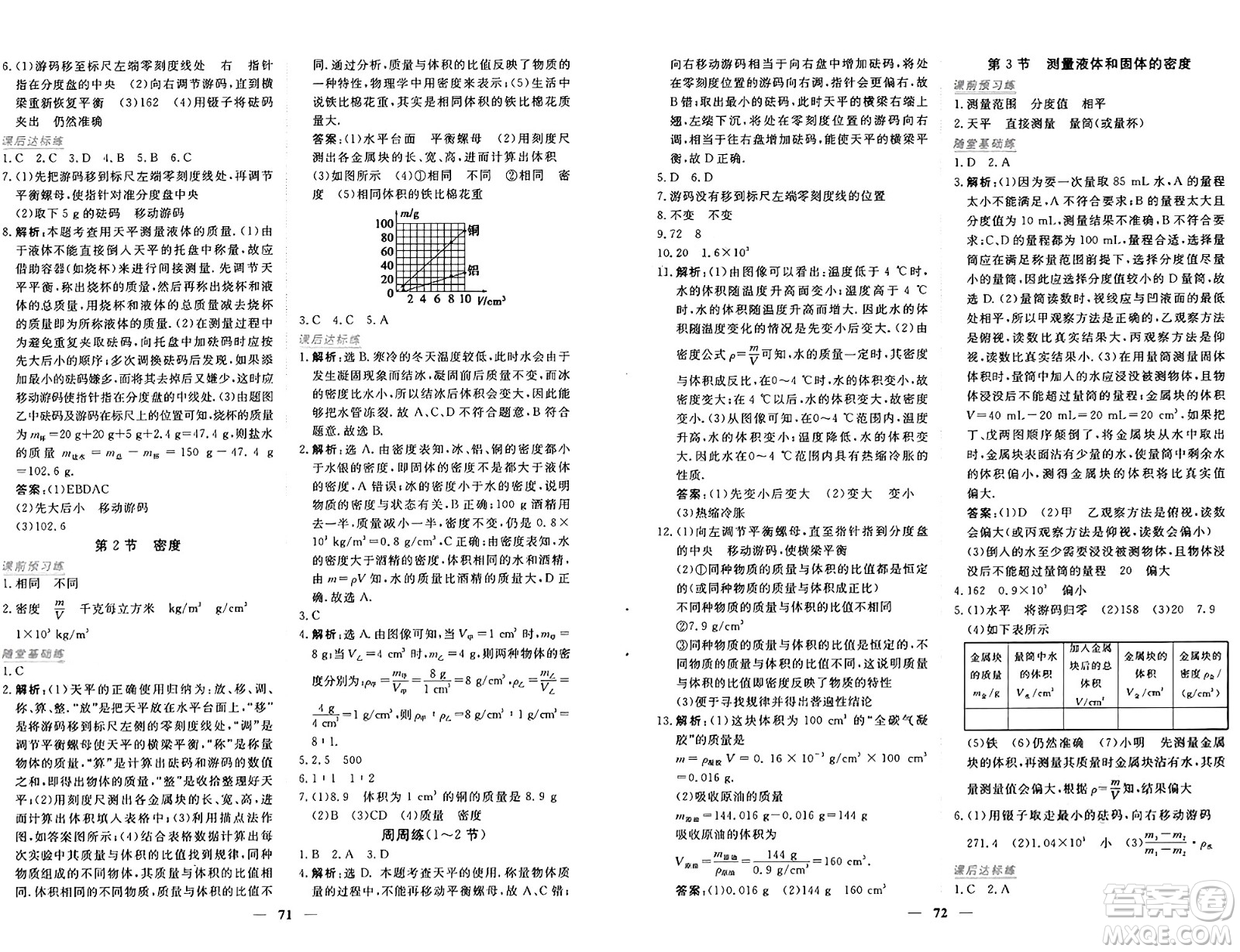 青海人民出版社2024年秋新坐標(biāo)同步練習(xí)八年級物理上冊人教版青海專版答案