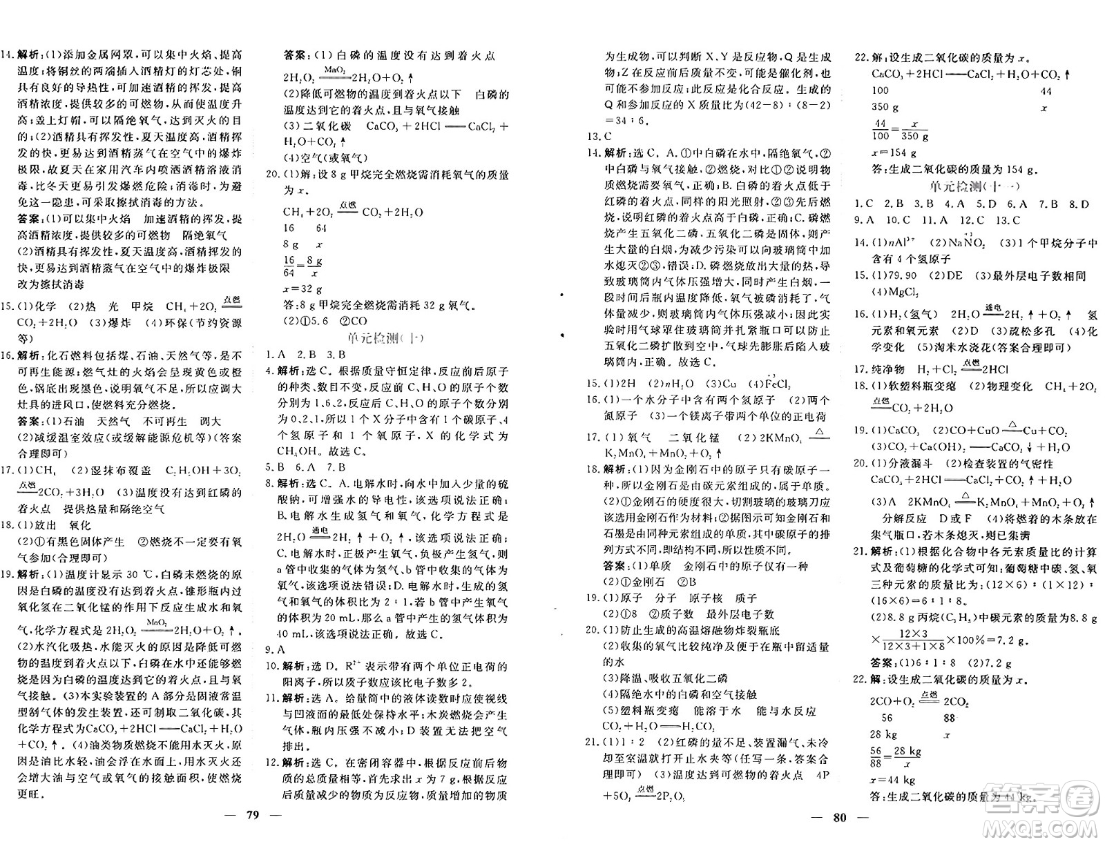 青海人民出版社2024年秋新坐標同步練習九年級化學上冊人教版青海專版答案