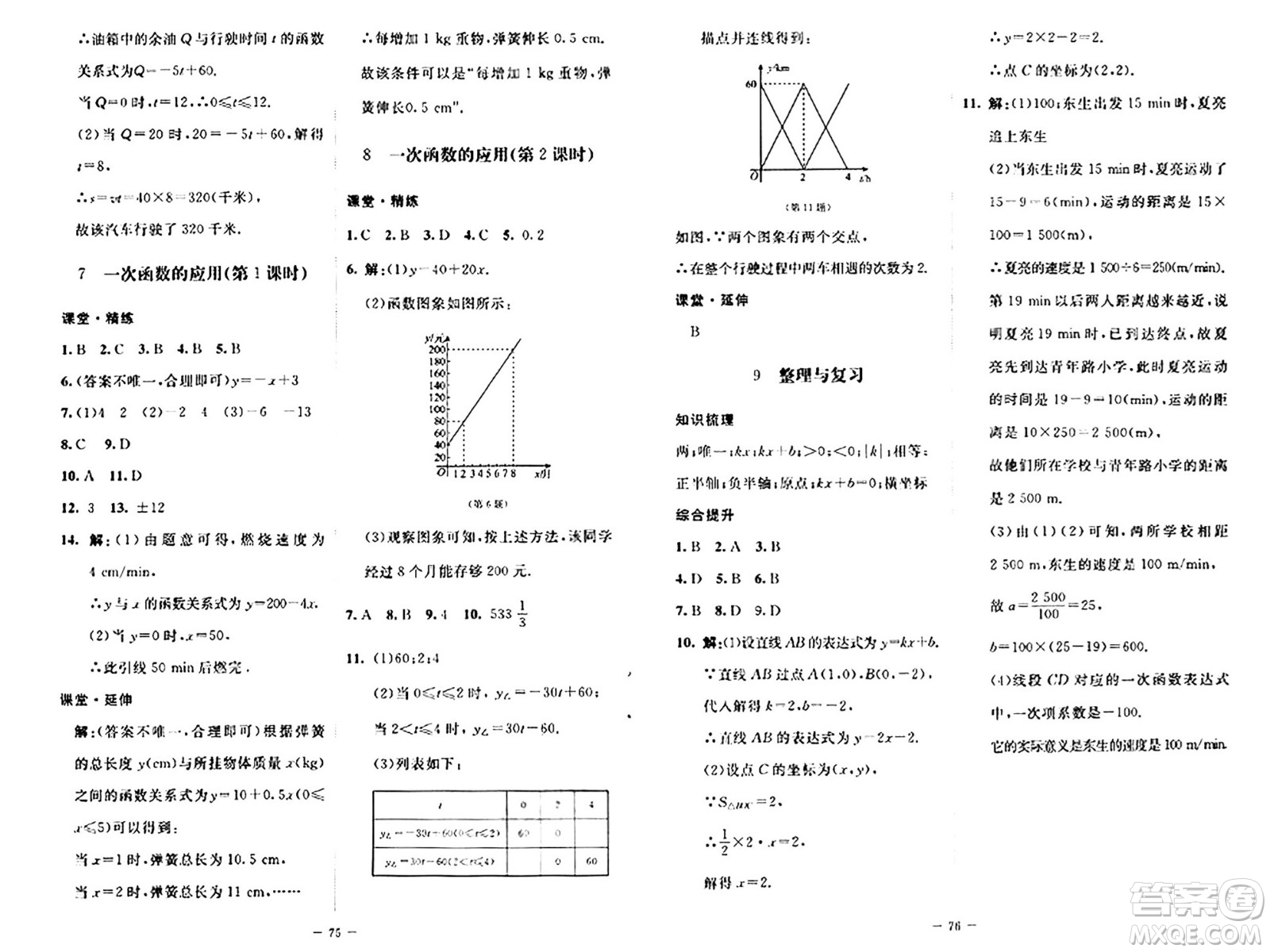 北京師范大學(xué)出版社2024秋初中同步練習(xí)冊(cè)七年級(jí)數(shù)學(xué)上冊(cè)魯教版五四制答案