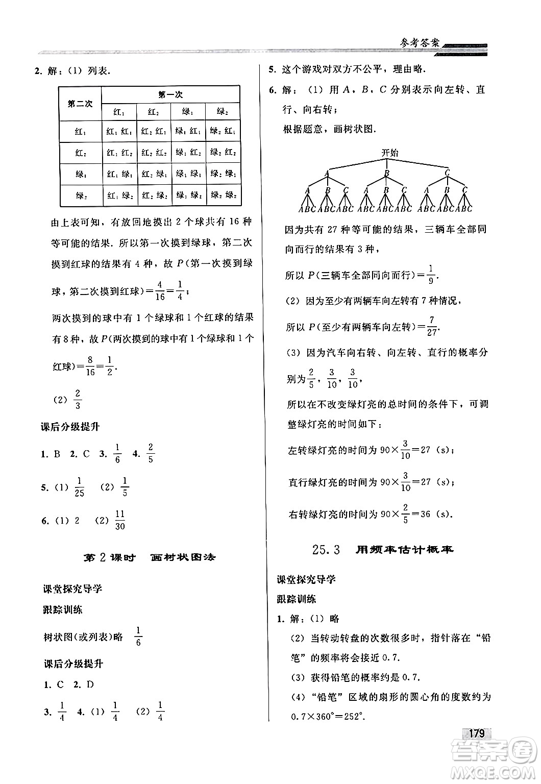 人民教育出版社2024秋初中同步練習(xí)冊九年級數(shù)學(xué)上冊人教版答案