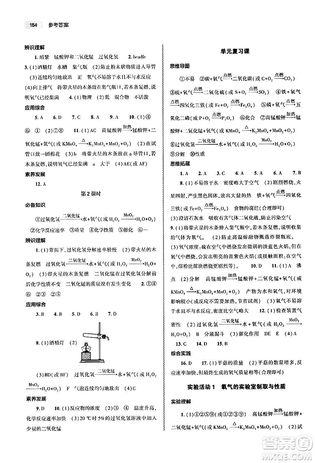 大象出版社2024秋初中同步練習(xí)冊(cè)九年級(jí)化學(xué)上冊(cè)人教版山東專版答案