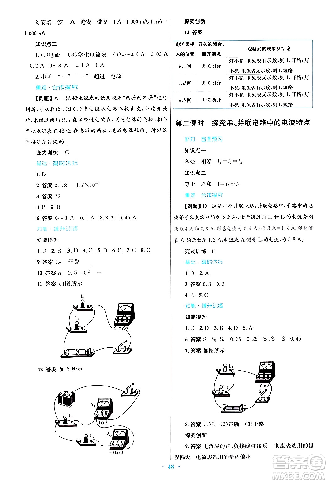 知識(shí)出版社2025年秋初中同步測(cè)控優(yōu)化設(shè)計(jì)九年級(jí)物理全一冊(cè)滬科版答案