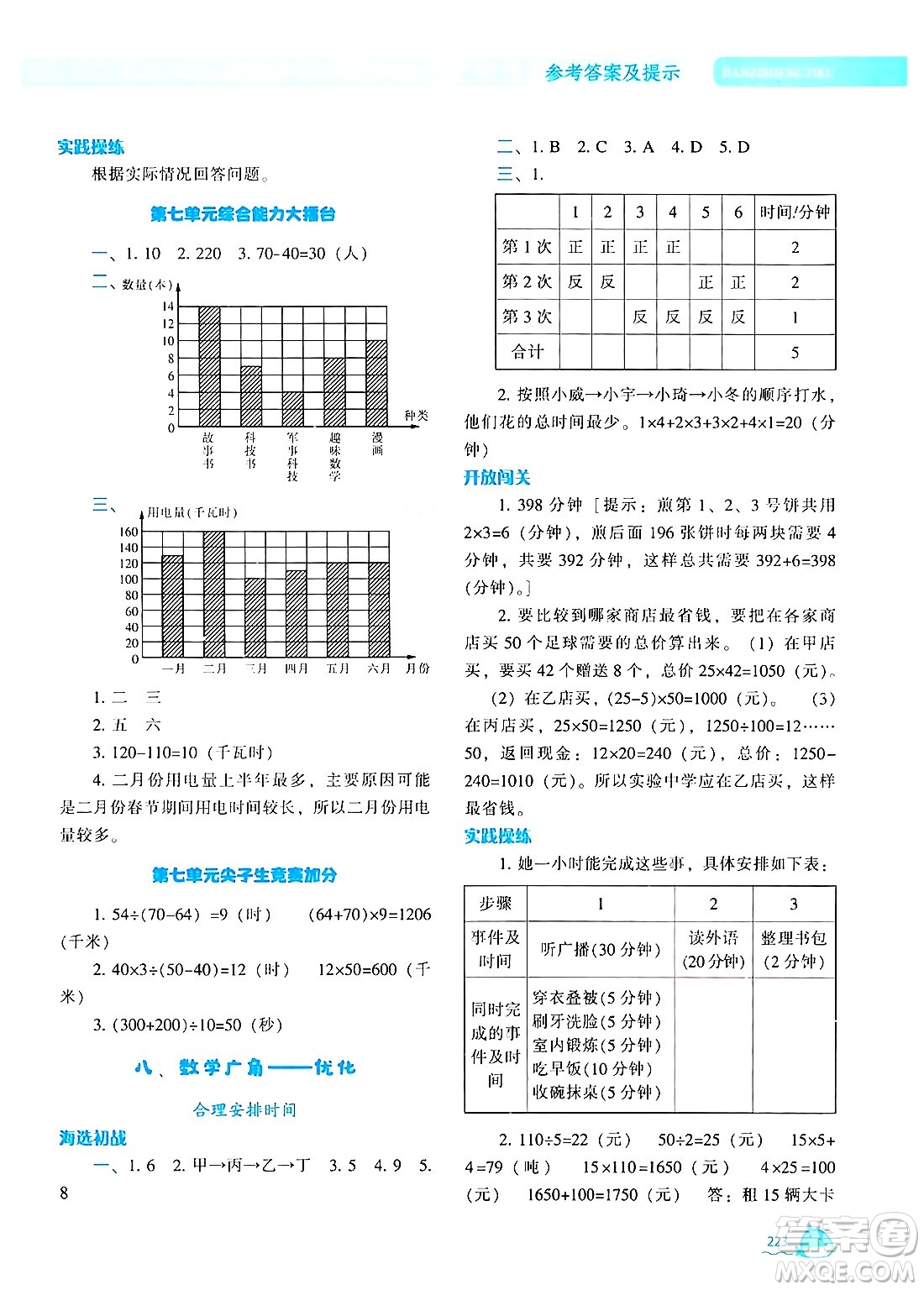 遼寧教育出版社2024年秋尖子生題庫(kù)四年級(jí)數(shù)學(xué)上冊(cè)人教版答案