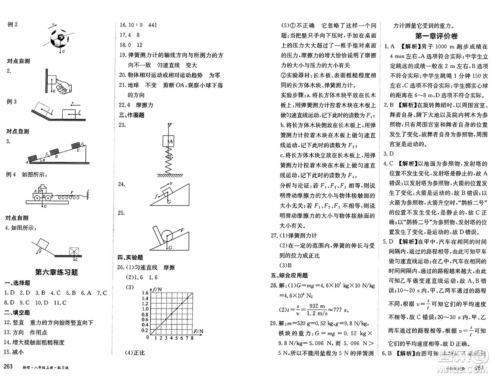 黑龍江教育出版社2024年秋資源與評(píng)價(jià)八年級(jí)物理上冊(cè)S版黑龍江專版答案