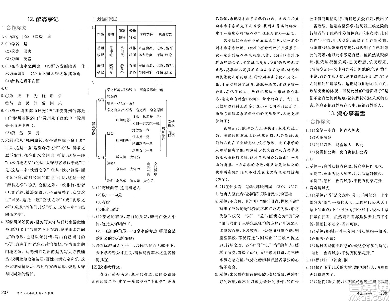 黑龍江教育出版社2024年秋資源與評(píng)價(jià)九年級(jí)語(yǔ)文上冊(cè)人教版黑龍江專版答案