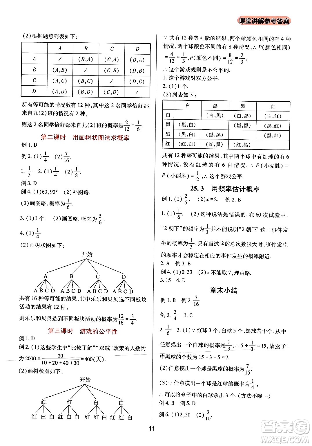 四川教育出版社2024年秋新課程實踐與探究叢書九年級數(shù)學上冊人教版答案