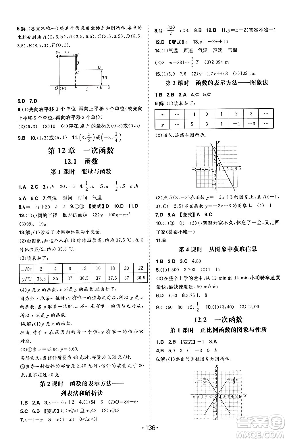 湖南教育出版社2024年秋一本同步訓(xùn)練八年級(jí)數(shù)學(xué)上冊(cè)滬科版安徽專版答案