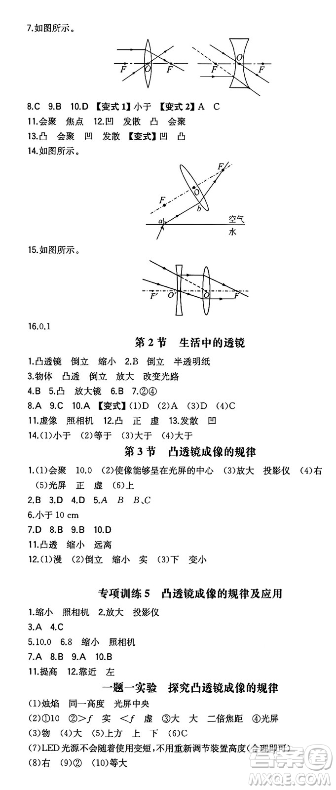 湖南教育出版社2024年秋一本同步訓(xùn)練八年級物理上冊人教版安徽專版答案