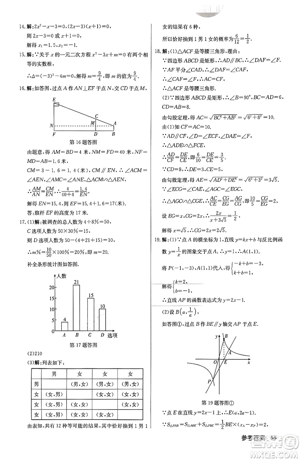 龍門書局2024秋啟東中學(xué)作業(yè)本九年級數(shù)學(xué)上冊北師大版答案