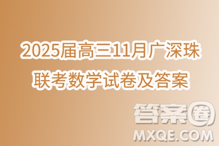 2025屆高三11月廣深珠聯(lián)考數(shù)學(xué)試卷及答案