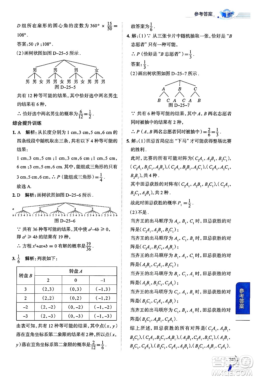 陜西人民教育出版社2024年秋中學(xué)教材全解九年級(jí)數(shù)學(xué)上冊(cè)人教版答案