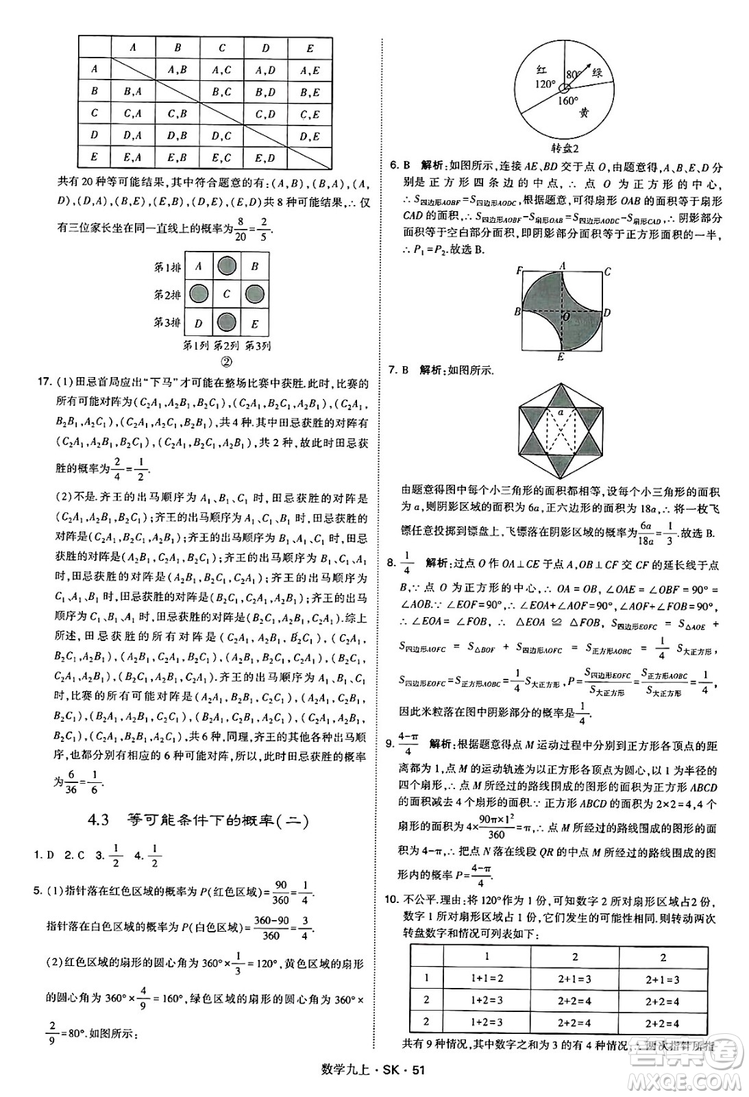 河海大學(xué)出版社2024年秋學(xué)霸題中題九年級(jí)數(shù)學(xué)上冊(cè)蘇科版答案