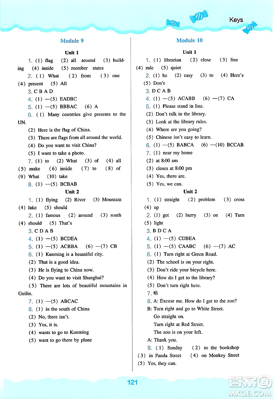 遼海出版社2024年秋新課程能力培養(yǎng)六年級(jí)英語(yǔ)上冊(cè)外研版三起點(diǎn)答案