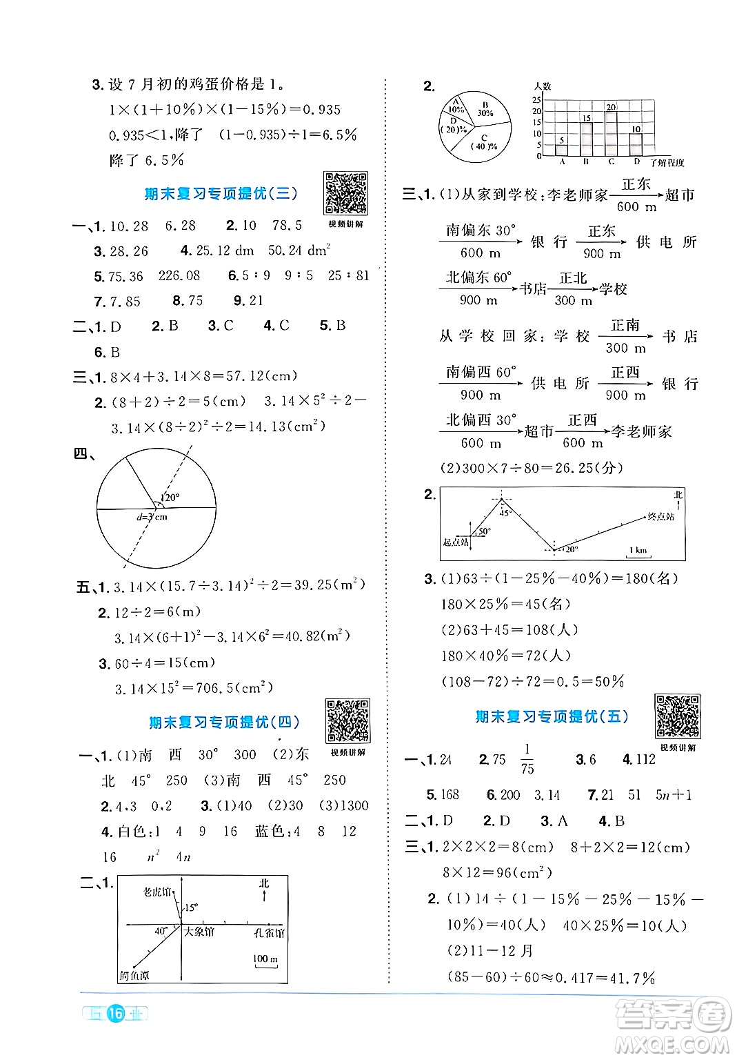 江西教育出版社2024年秋陽光同學(xué)課時(shí)優(yōu)化作業(yè)六年級(jí)數(shù)學(xué)上冊(cè)人教版答案