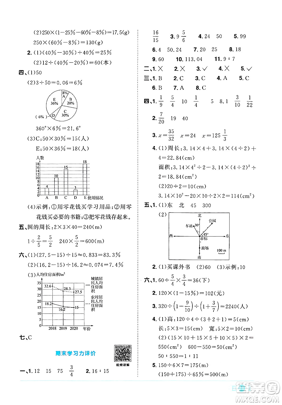 江西教育出版社2024年秋陽光同學(xué)課時(shí)優(yōu)化作業(yè)六年級(jí)數(shù)學(xué)上冊(cè)人教版答案