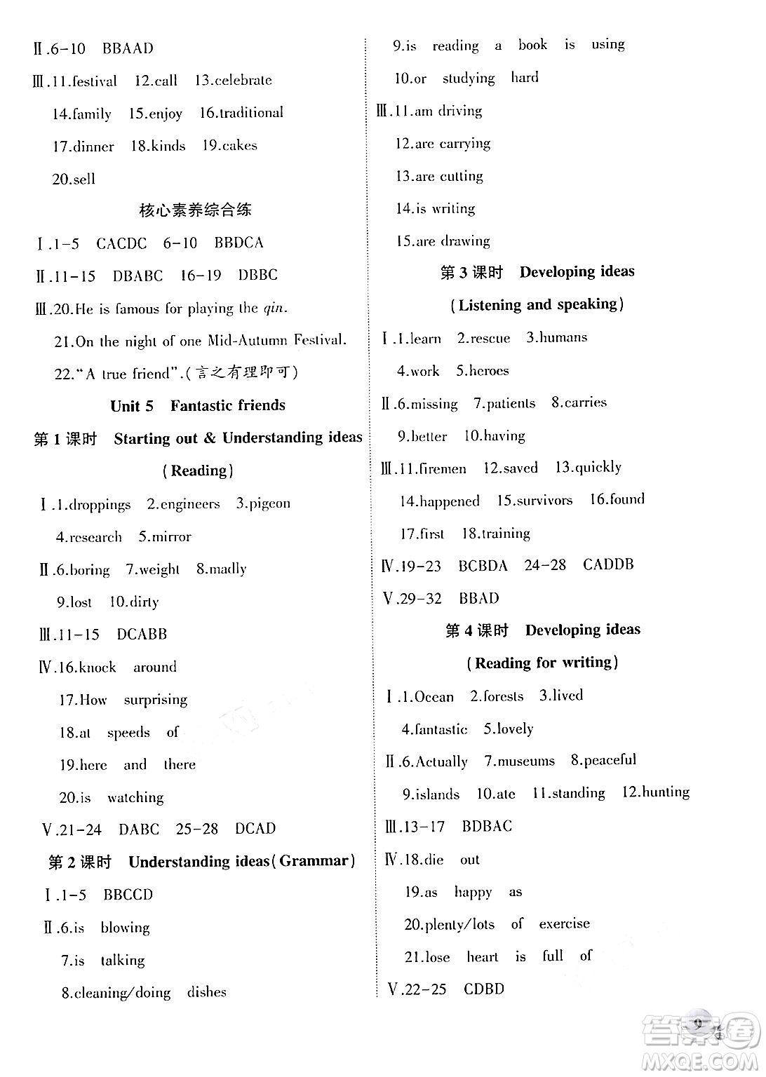 安徽大學(xué)出版社2024年秋創(chuàng)新課堂創(chuàng)新作業(yè)本七年級(jí)英語(yǔ)上冊(cè)外研版答案