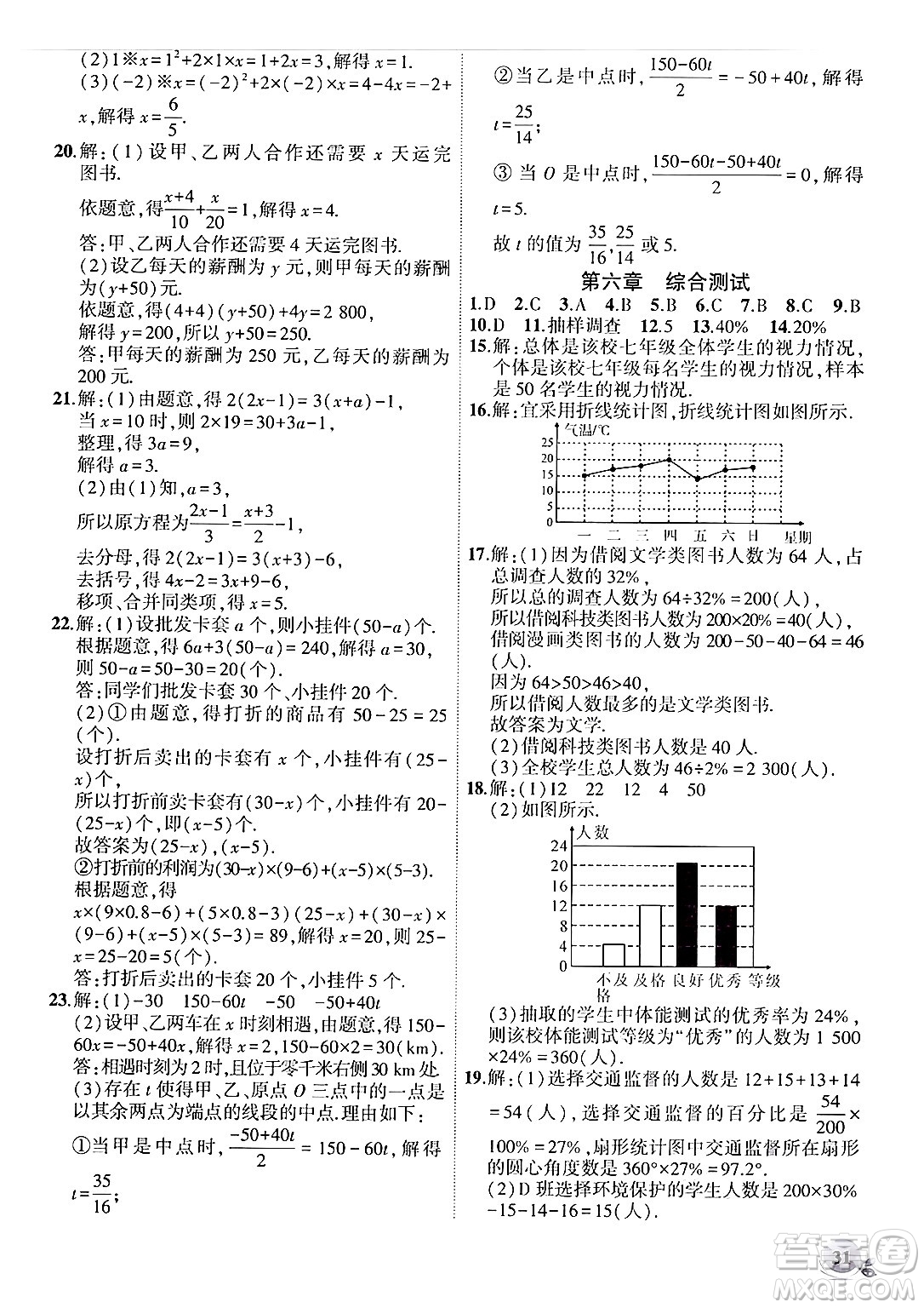 安徽大學(xué)出版社2024年秋創(chuàng)新課堂創(chuàng)新作業(yè)本七年級數(shù)學(xué)上冊北師大版答案