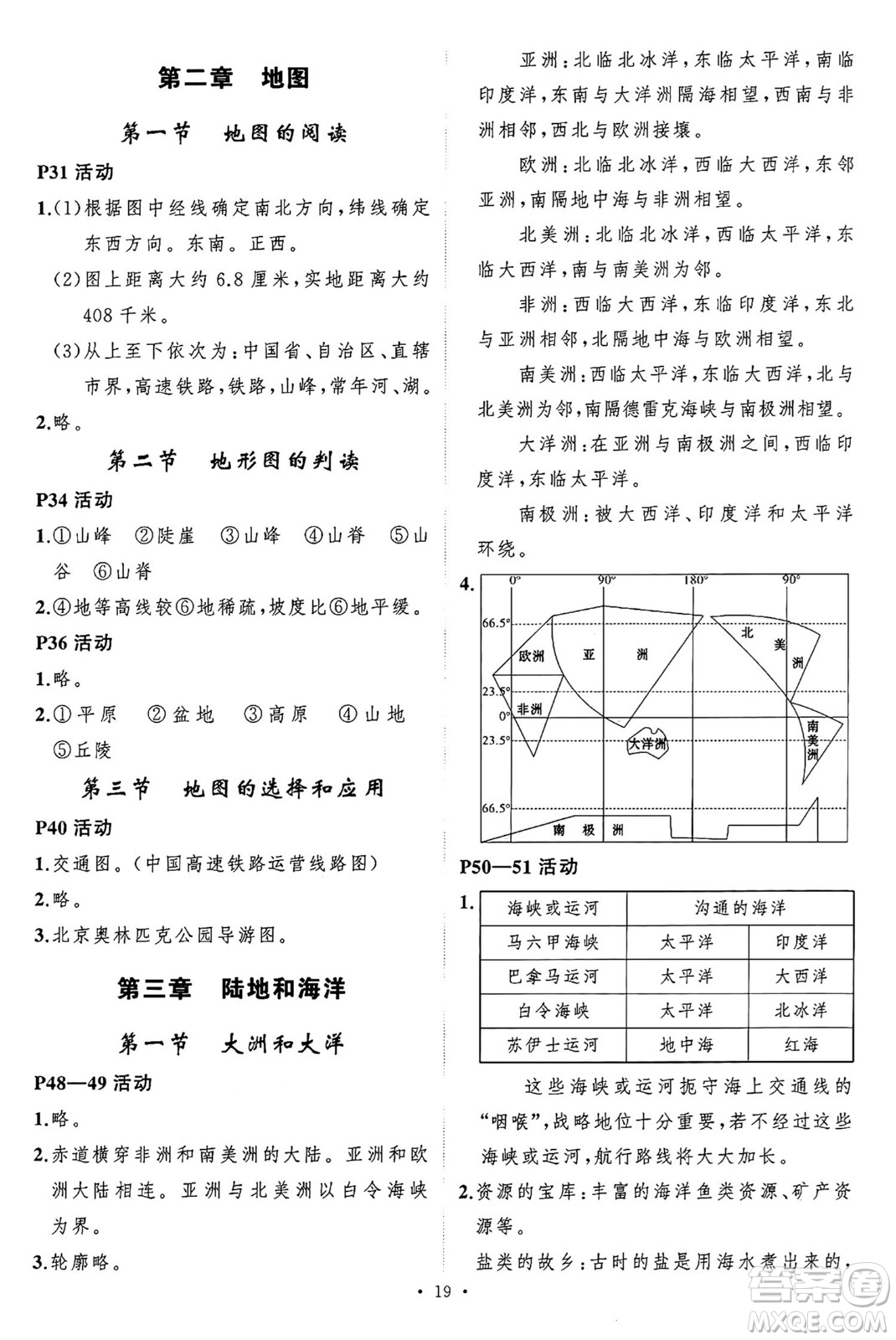 長江出版社2024年秋狀元成才路創(chuàng)優(yōu)作業(yè)七年級地理上冊人教版答案