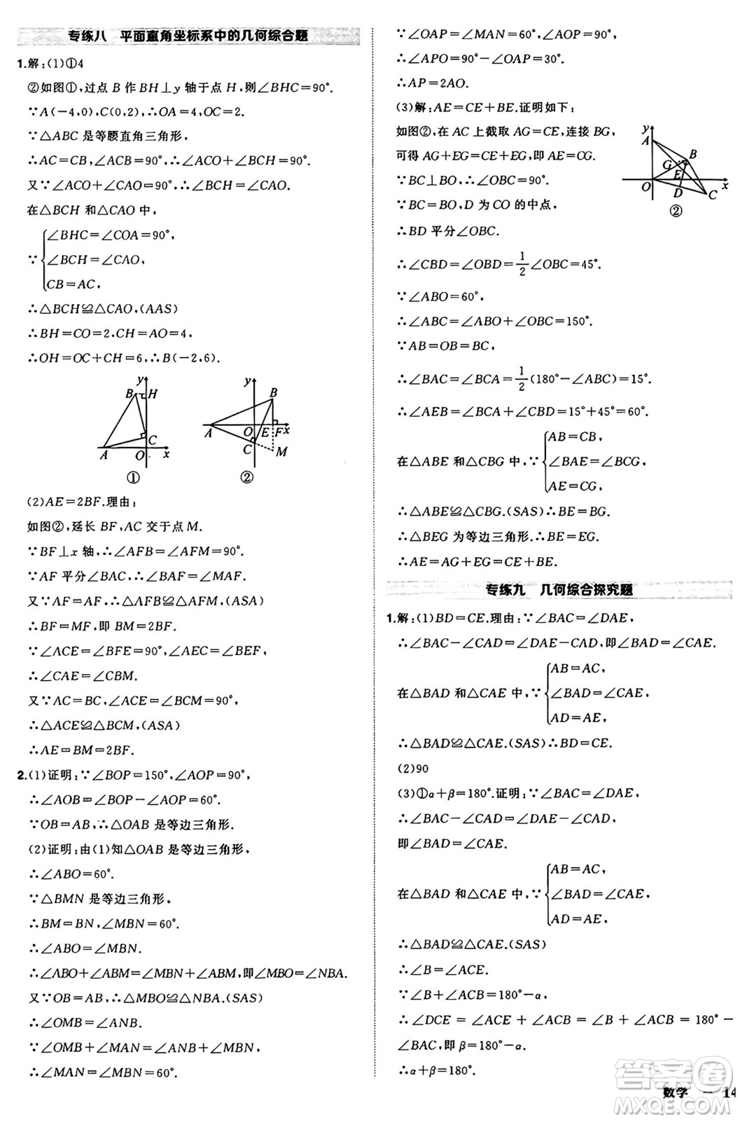 長(zhǎng)江出版社2024年秋狀元成才路創(chuàng)優(yōu)作業(yè)八年級(jí)數(shù)學(xué)上冊(cè)滬科版安徽專版答案