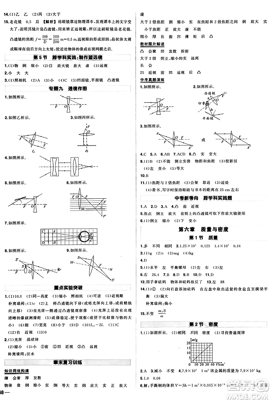 長(zhǎng)江出版社2024年秋狀元成才路創(chuàng)優(yōu)作業(yè)八年級(jí)物理上冊(cè)人教版答案