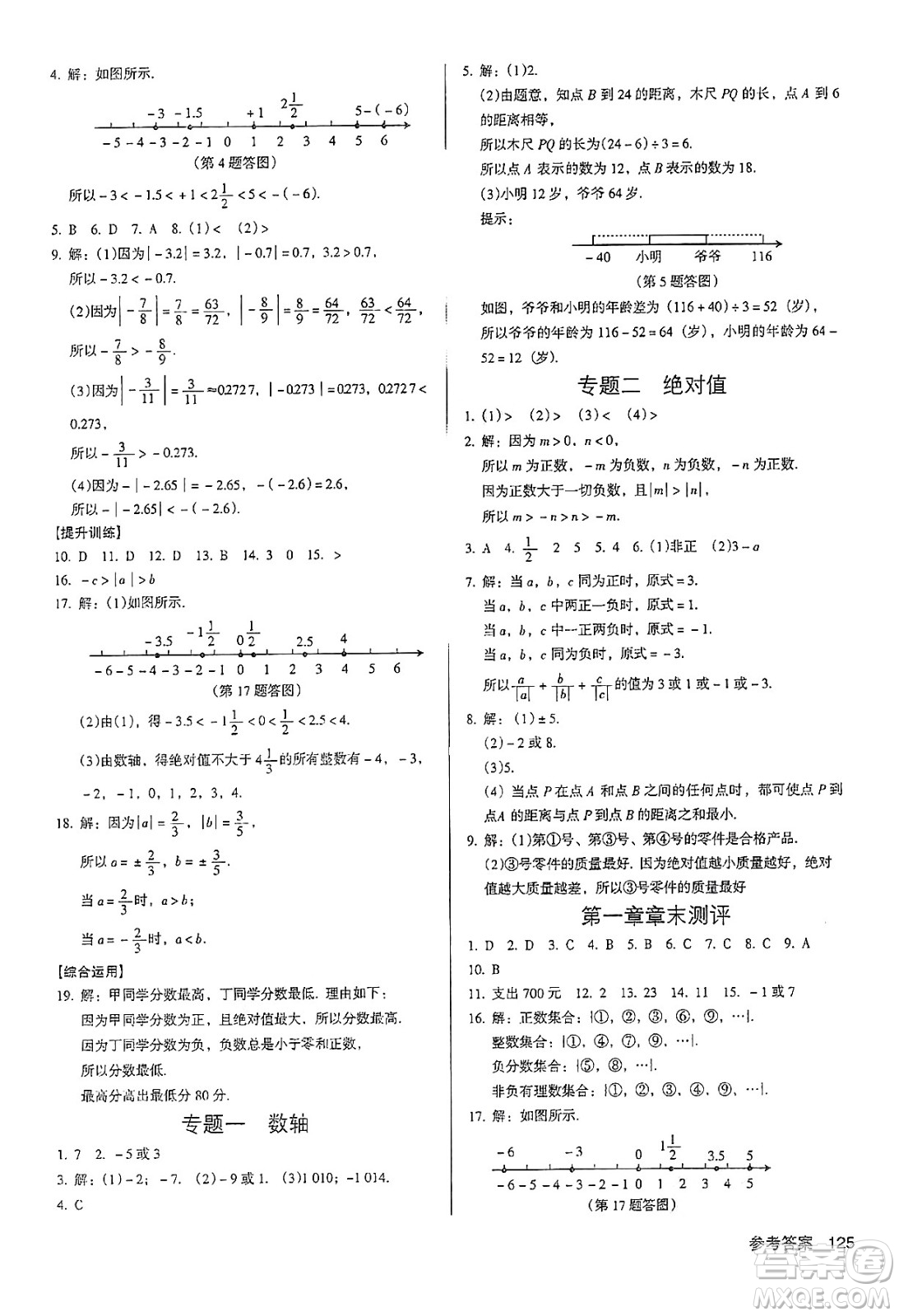 廣東經(jīng)濟(jì)出版社2024年秋全優(yōu)點(diǎn)練課計(jì)劃七年級(jí)數(shù)學(xué)上冊(cè)人教版答案