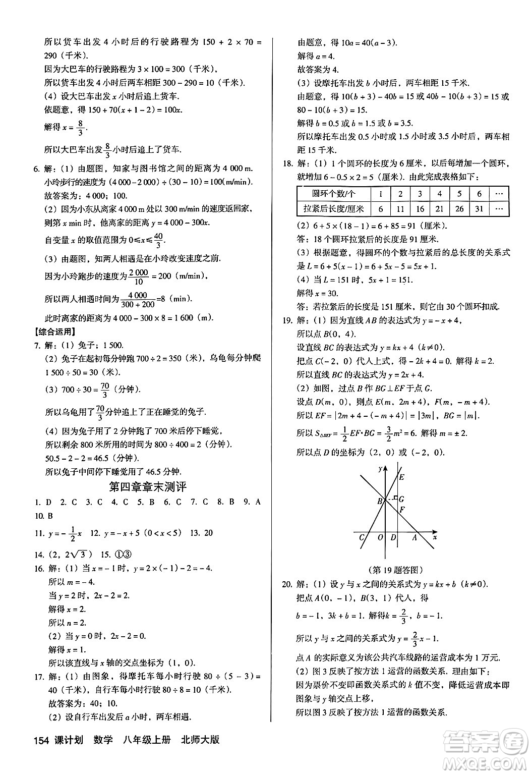 廣東經(jīng)濟出版社2024年秋全優(yōu)點練課計劃八年級數(shù)學上冊北師大版答案